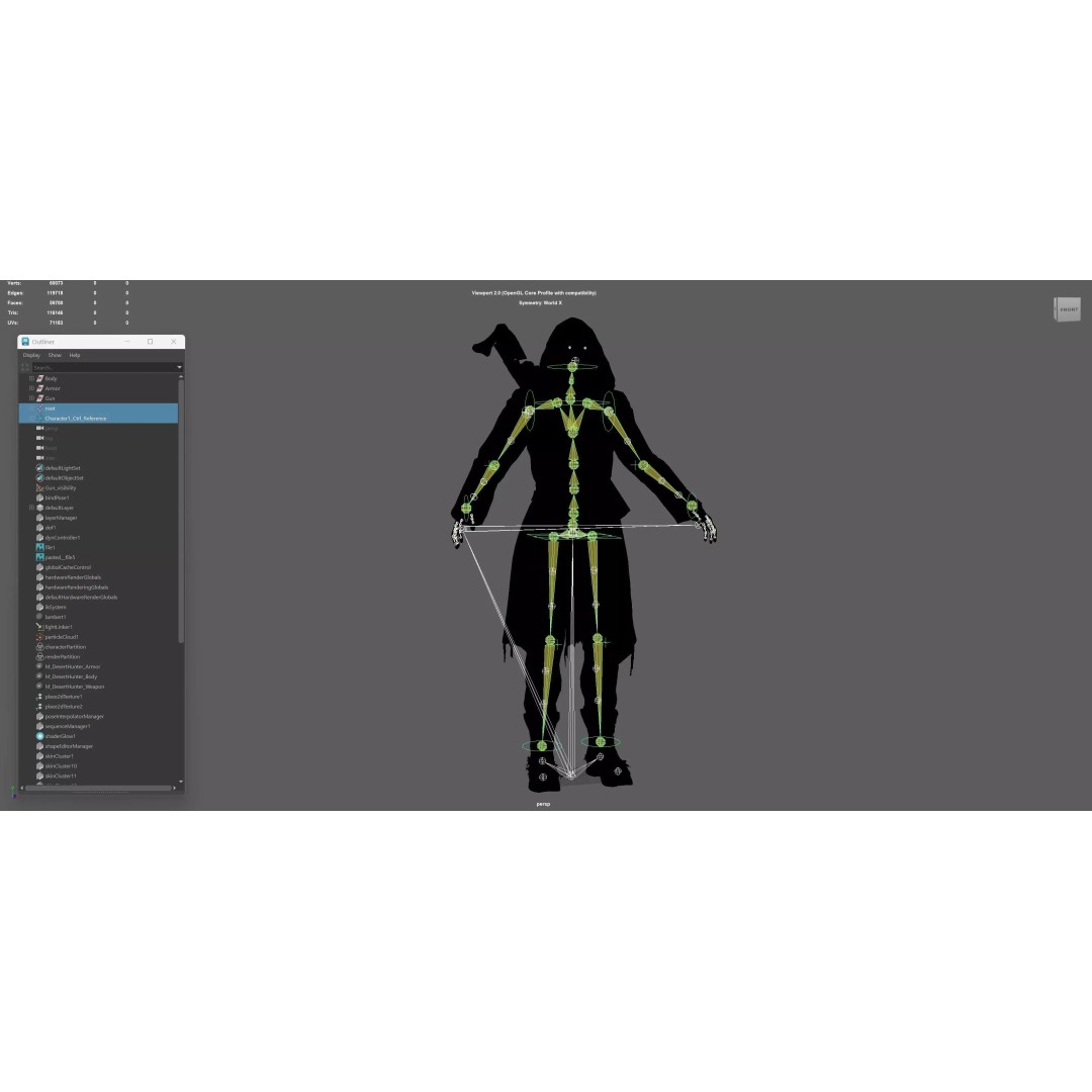 Bone Reaper 3D Model – Low Poly Fantasy Character, Rigged, Game Ready - View 42