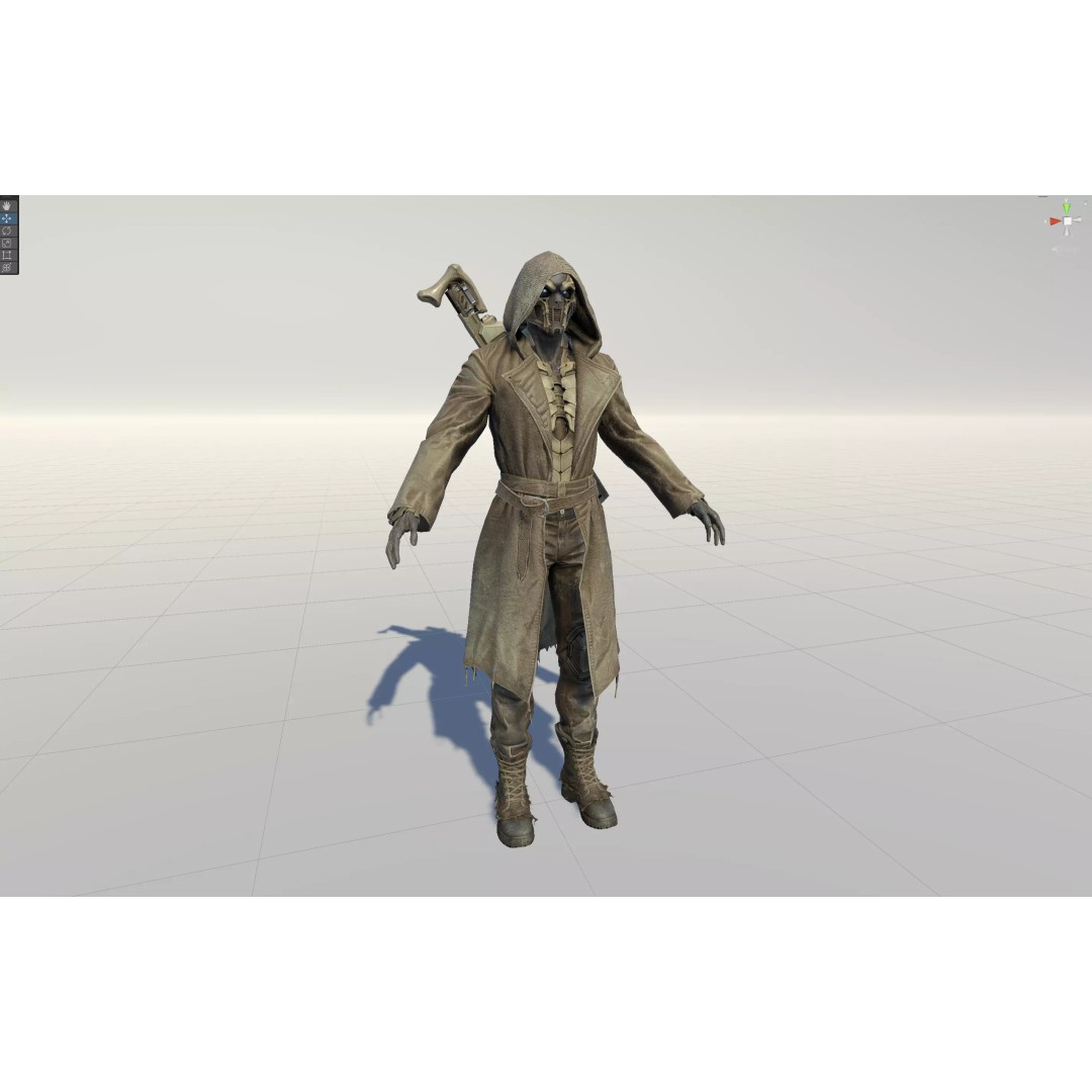 Bone Reaper 3D Model – Low Poly Fantasy Character, Rigged, Game Ready - View 43