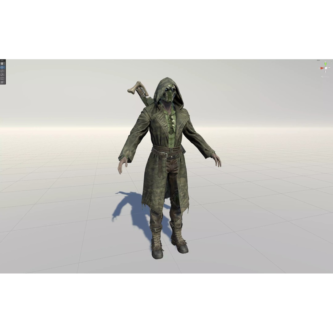 Bone Reaper 3D Model – Low Poly Fantasy Character, Rigged, Game Ready - View 44