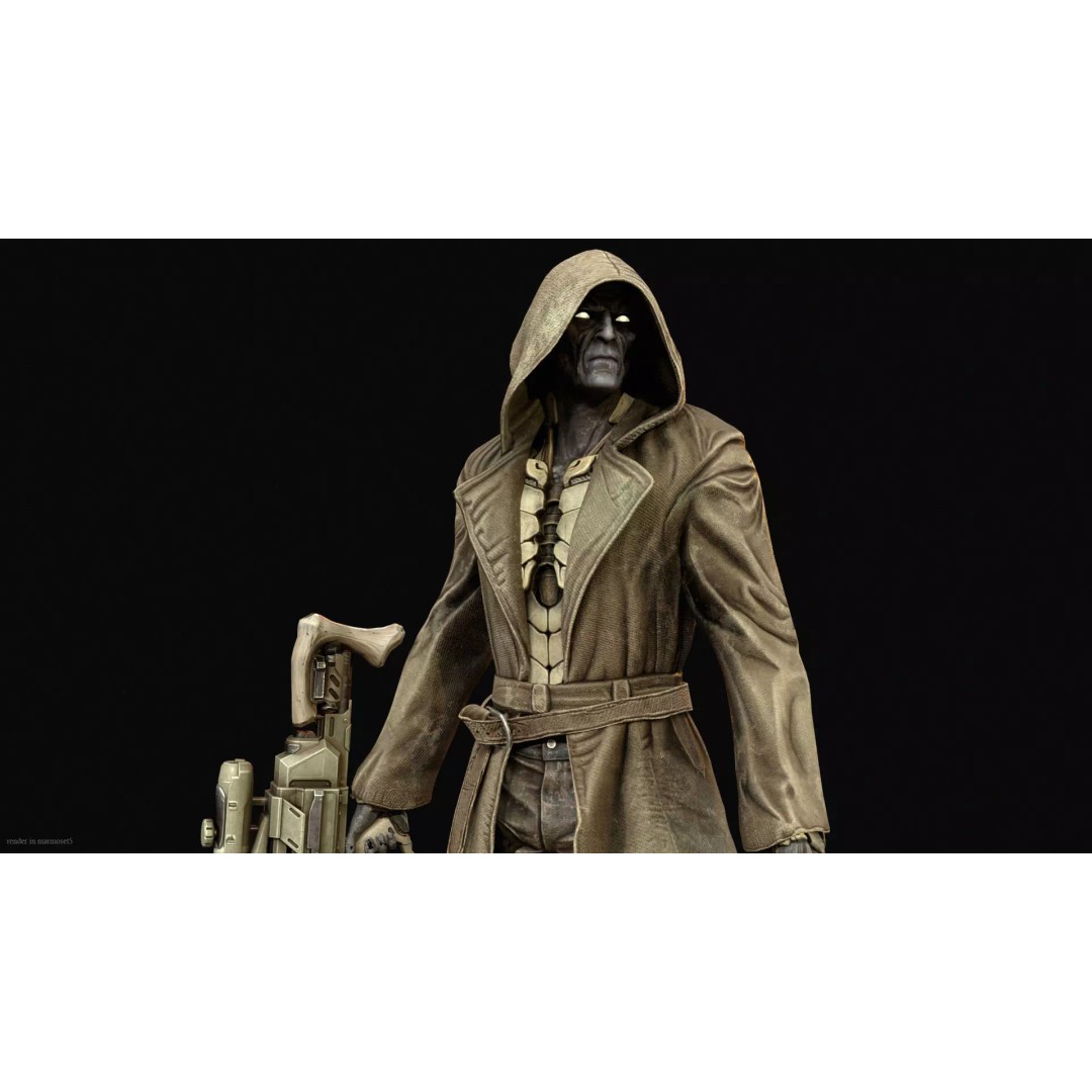 Bone Reaper 3D Model – Low Poly Fantasy Character, Rigged, Game Ready - View 5