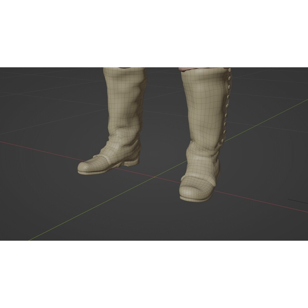 Napoleon Soldier 3D Model – Rigged Low-Poly Character, FBX, PBR