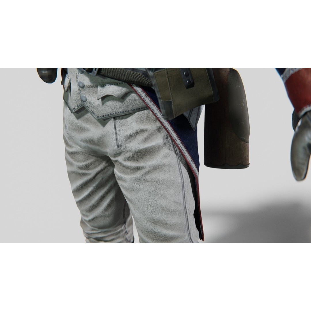 Napoleon Soldier 3D Model – Rigged Low-Poly Character, FBX, PBR - View 10
