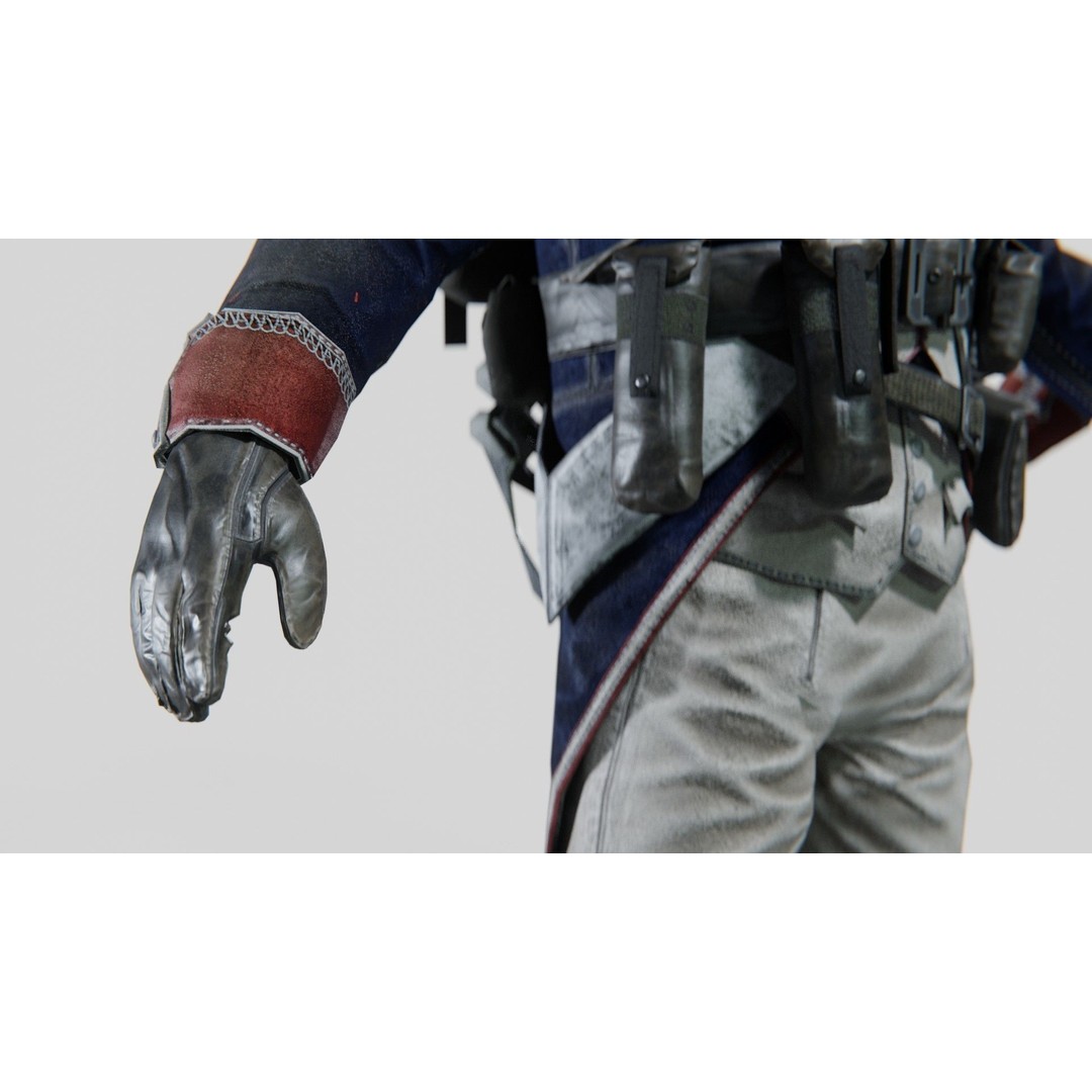 Napoleon Soldier 3D Model – Rigged Low-Poly Character, FBX, PBR - View 11