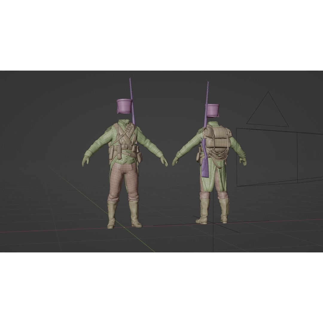 Napoleon Soldier 3D Model – Rigged Low-Poly Character, FBX, PBR - View 19