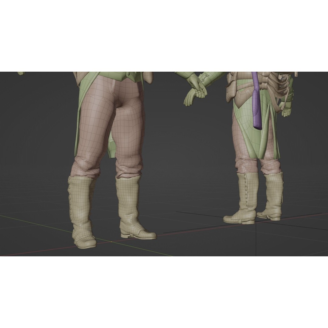 Napoleon Soldier 3D Model – Rigged Low-Poly Character, FBX, PBR - View 25