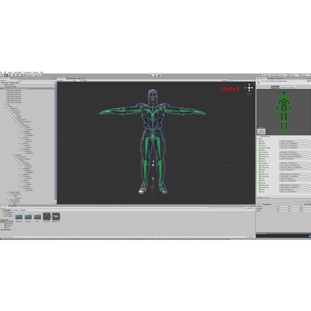 Evil Machine 3D Model – Low Poly Rigged Character for Unity & Unreal