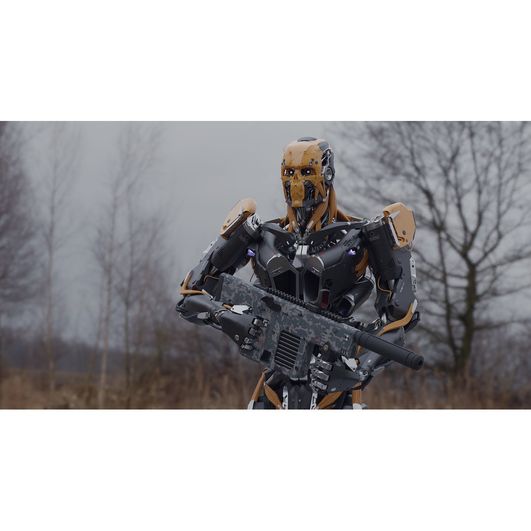 Evil Machine 3D Model – Low Poly Rigged Character for Unity & Unreal - View 12