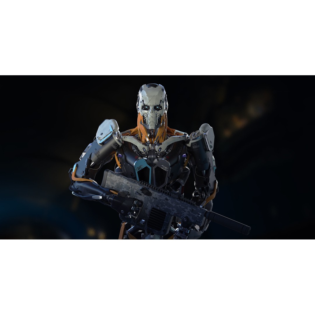 Evil Machine 3D Model – Low Poly Rigged Character for Unity & Unreal - View 13