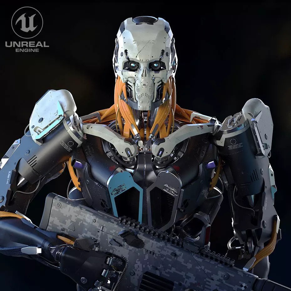Evil Machine 3D Model – Low Poly Rigged Character for Unity & Unreal - View 2