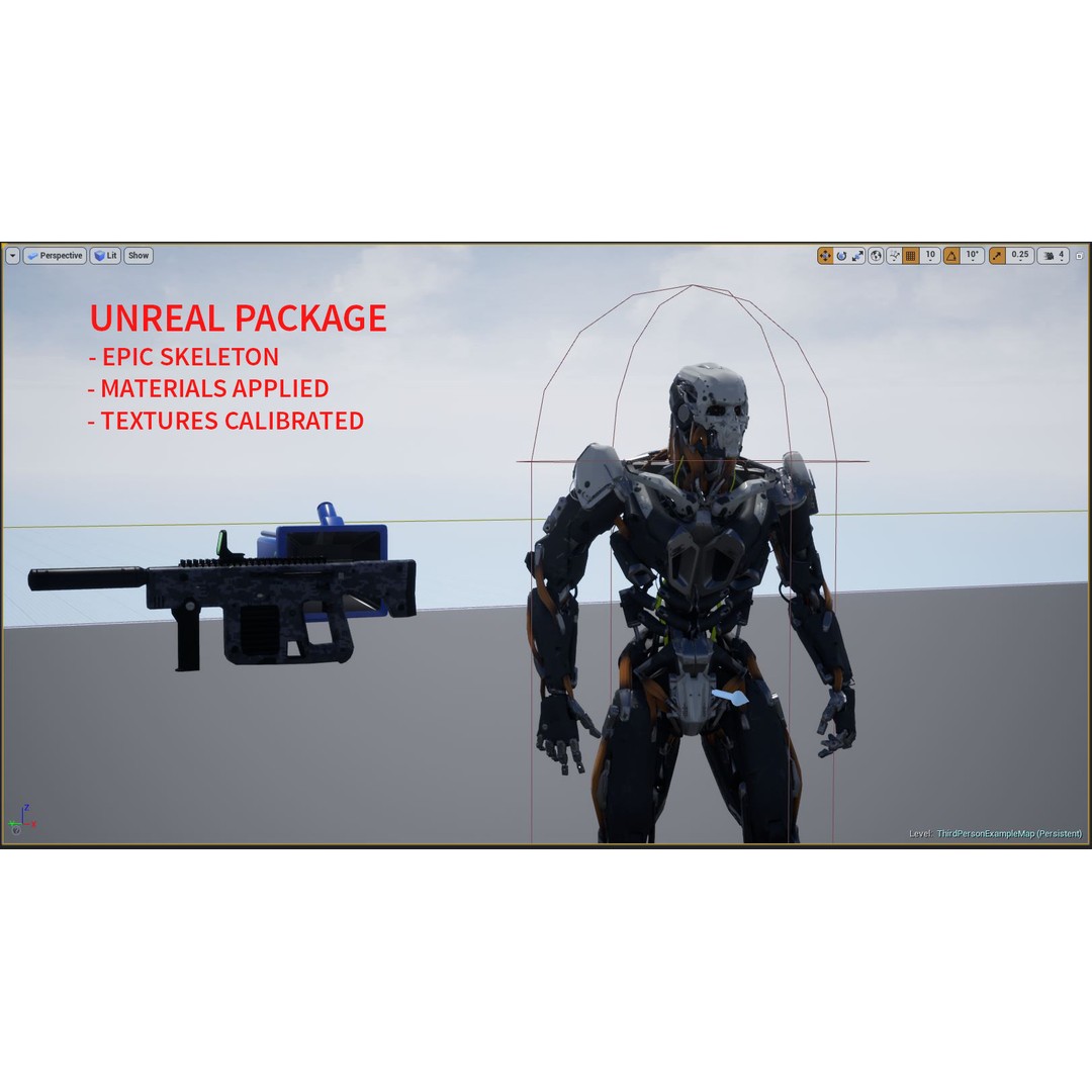 Evil Machine 3D Model – Low Poly Rigged Character for Unity & Unreal - View 20