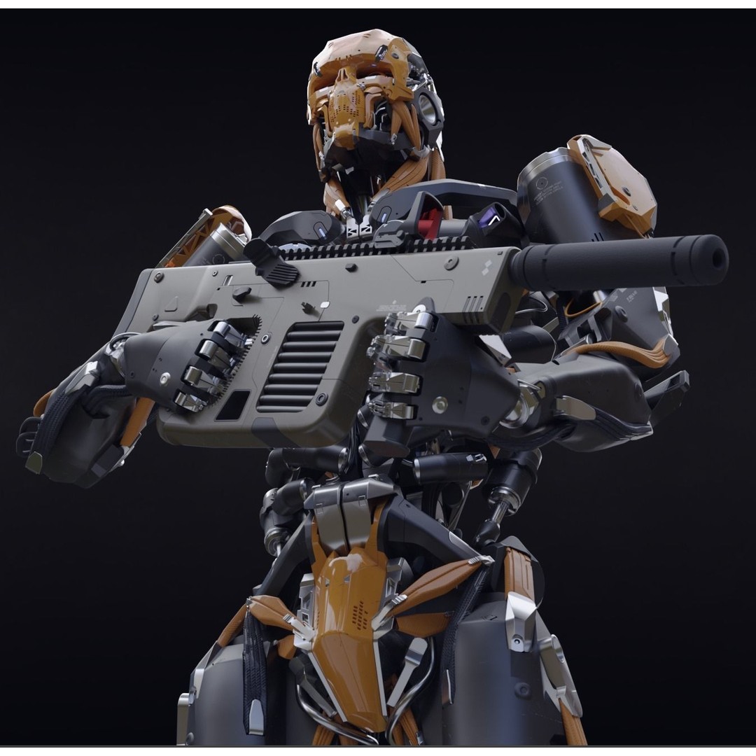 Evil Machine 3D Model – Low Poly Rigged Character for Unity & Unreal - View 4
