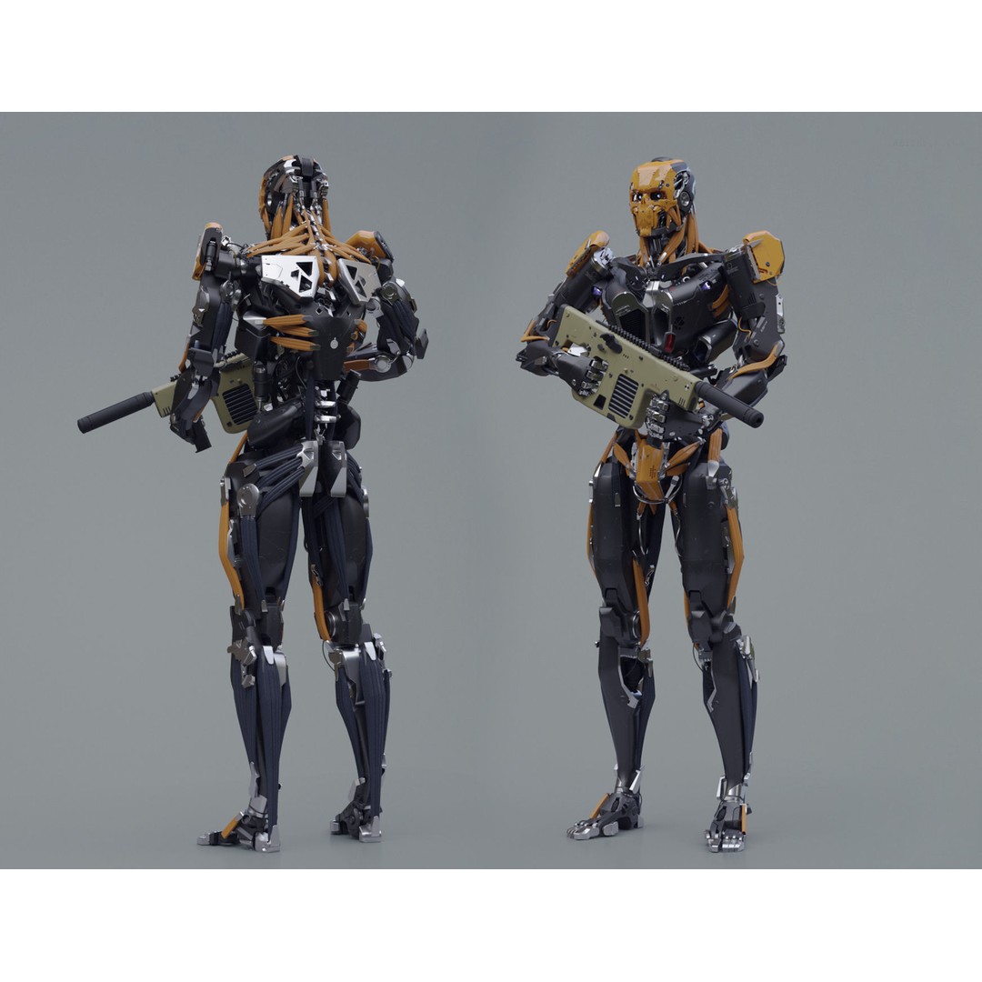 Evil Machine 3D Model – Low Poly Rigged Character for Unity & Unreal - View 5