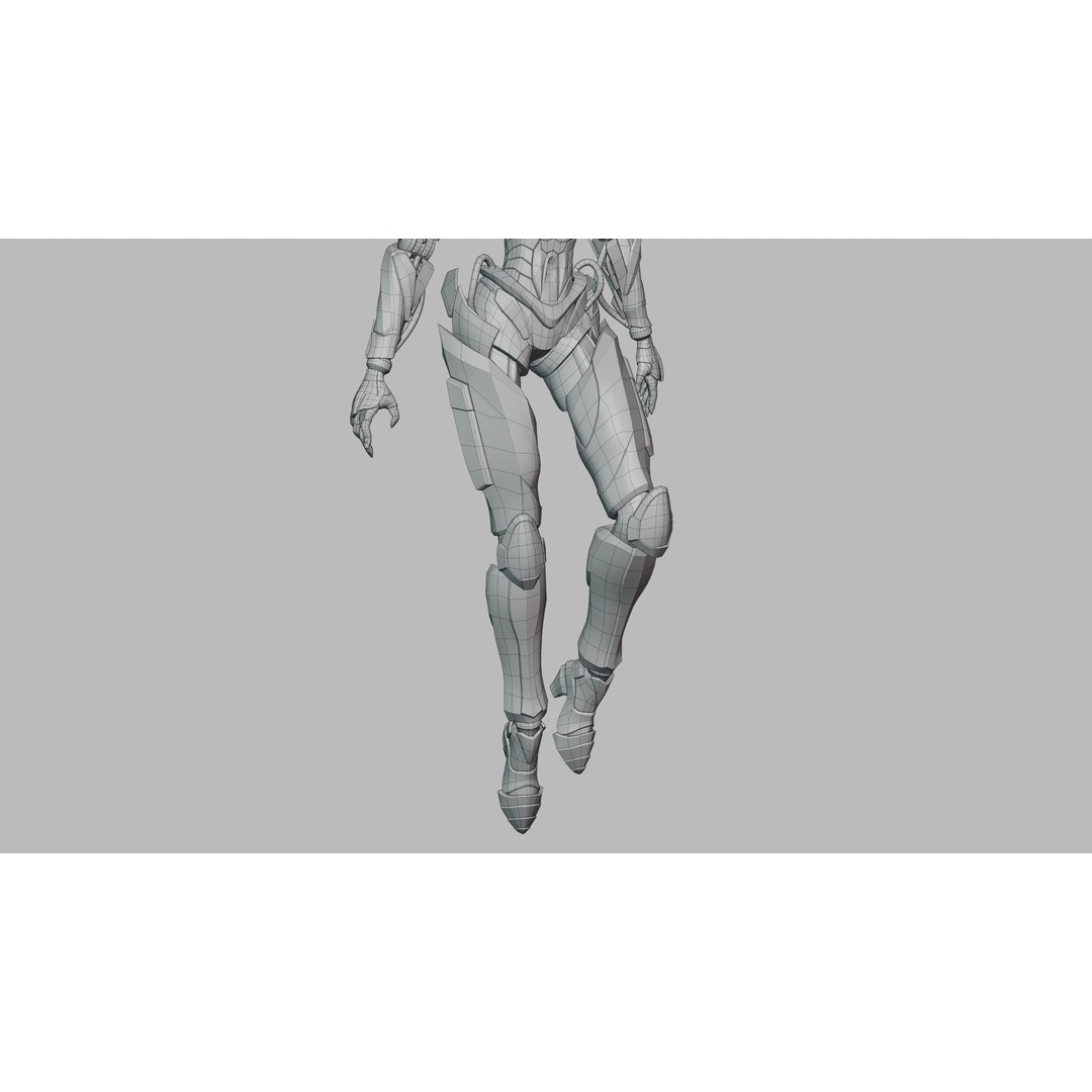 Android Empress 3D Model – Low Poly Rigged Character with PBR Textures - View 19