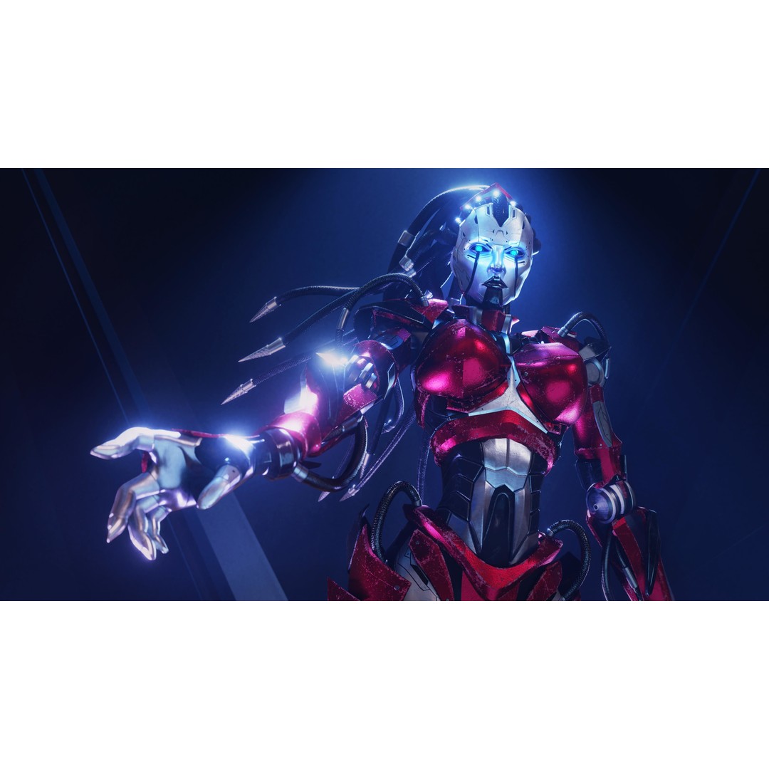 Android Empress 3D Model – Low Poly Rigged Character with PBR Textures - View 7