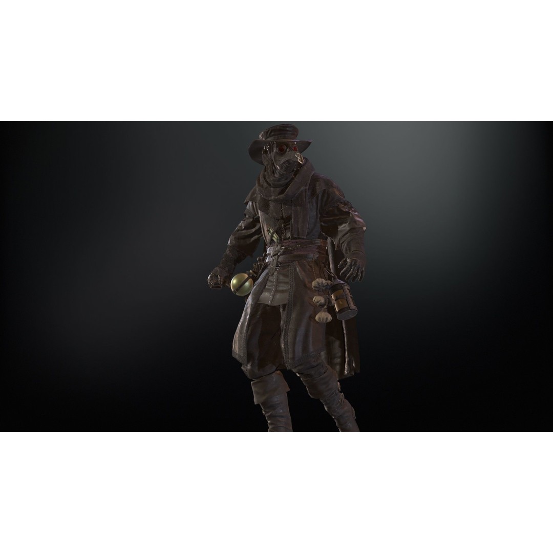 Plague Doctor 3D Model – Low Poly Character with Animations & PBR Textures - View 26
