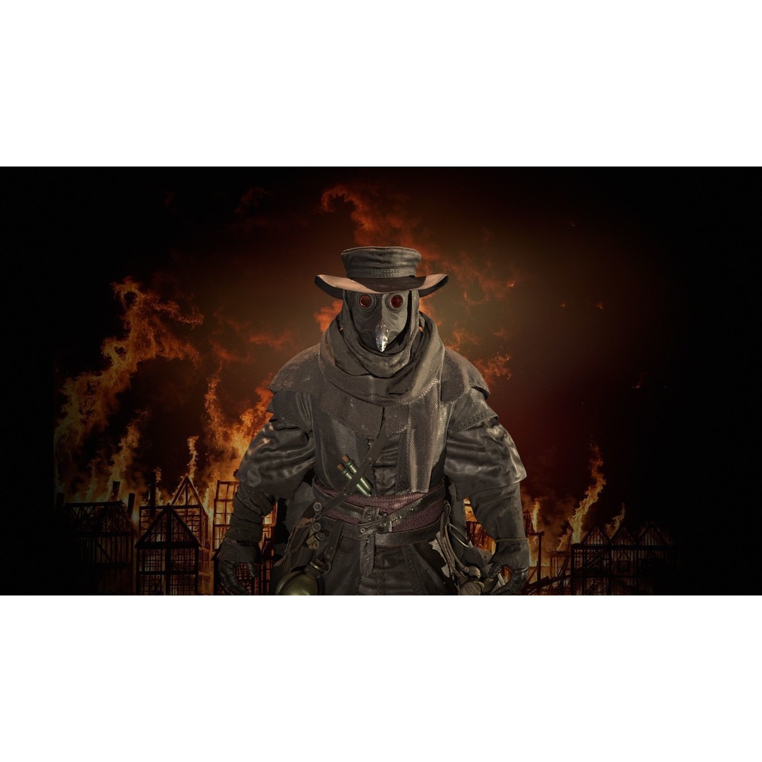 Plague Doctor 3D Model – Low Poly Character with Animations & PBR Textures - View 41