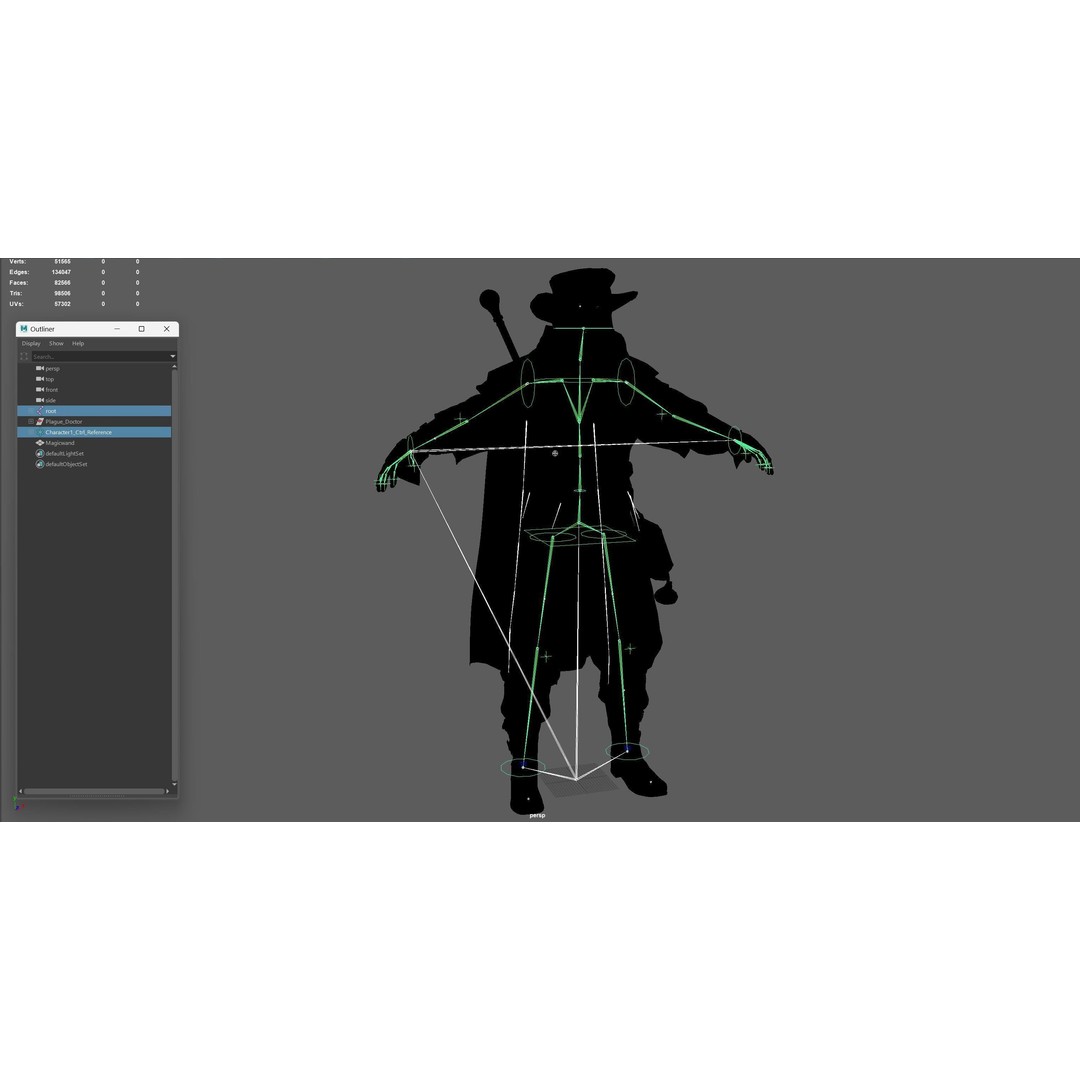 Plague Doctor 3D Model – Low Poly Character with Animations & PBR Textures - View 42
