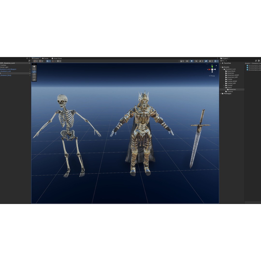 Skeleton Lord 3D Model – Low Poly Game Ready Character, FBX - View 14