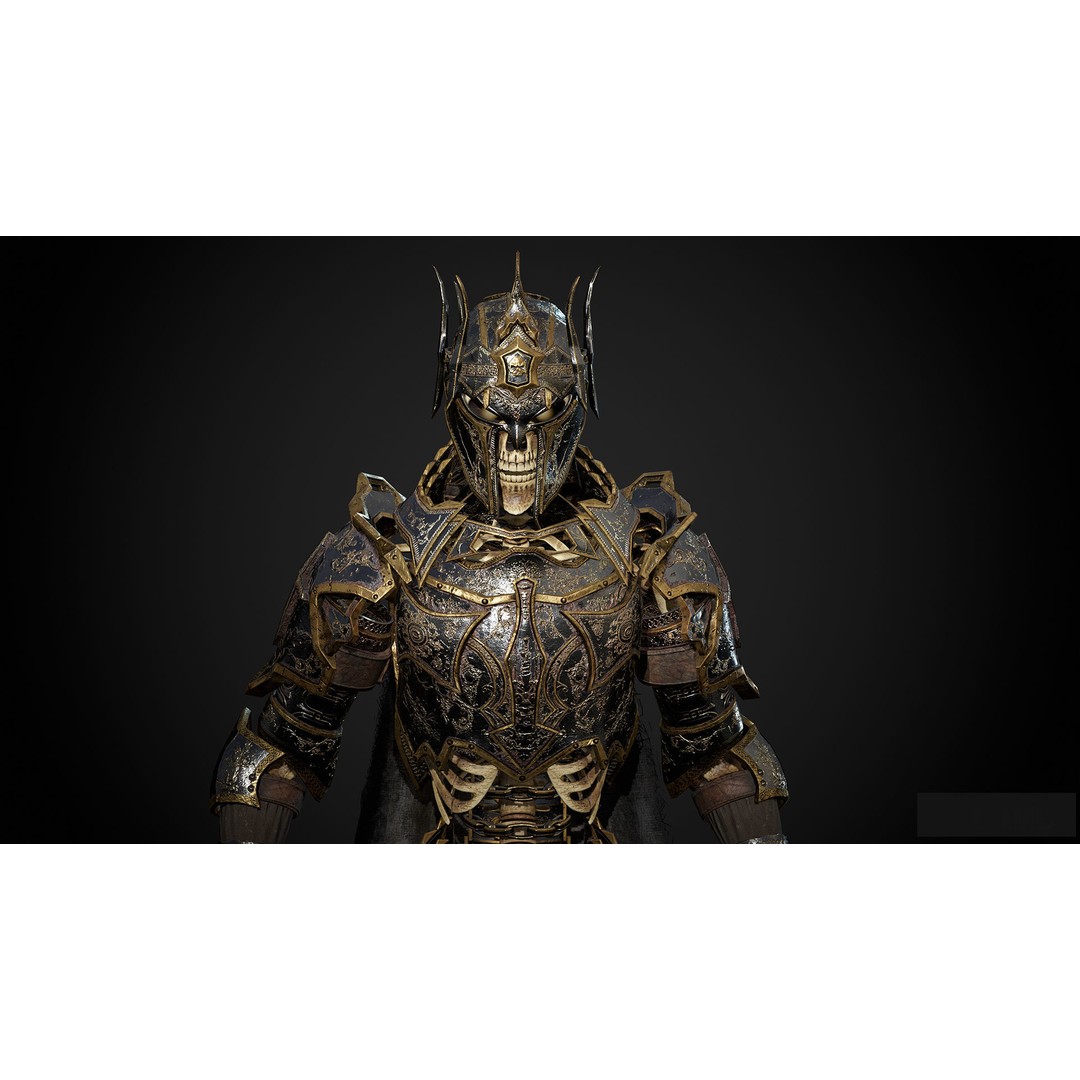 Skeleton Lord 3D Model – Low Poly Game Ready Character, FBX - View 5