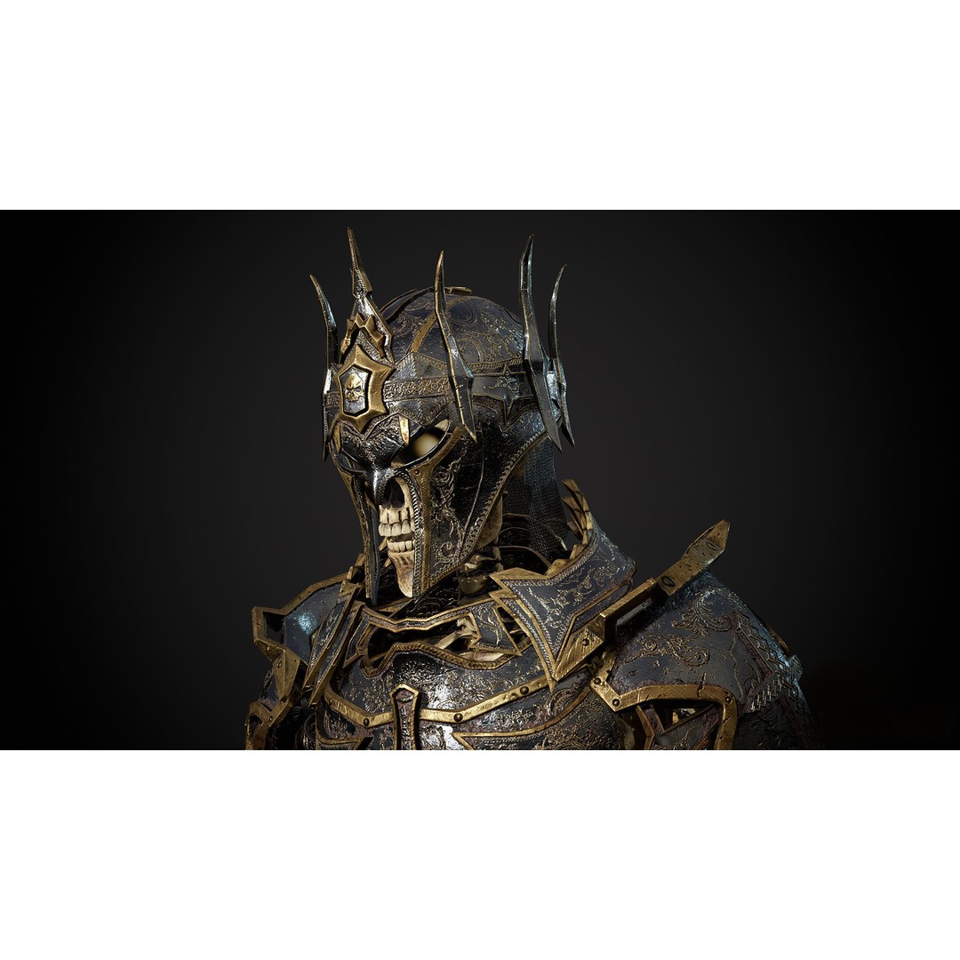 Skeleton Lord 3D Model – Low Poly Game Ready Character, FBX - View 6