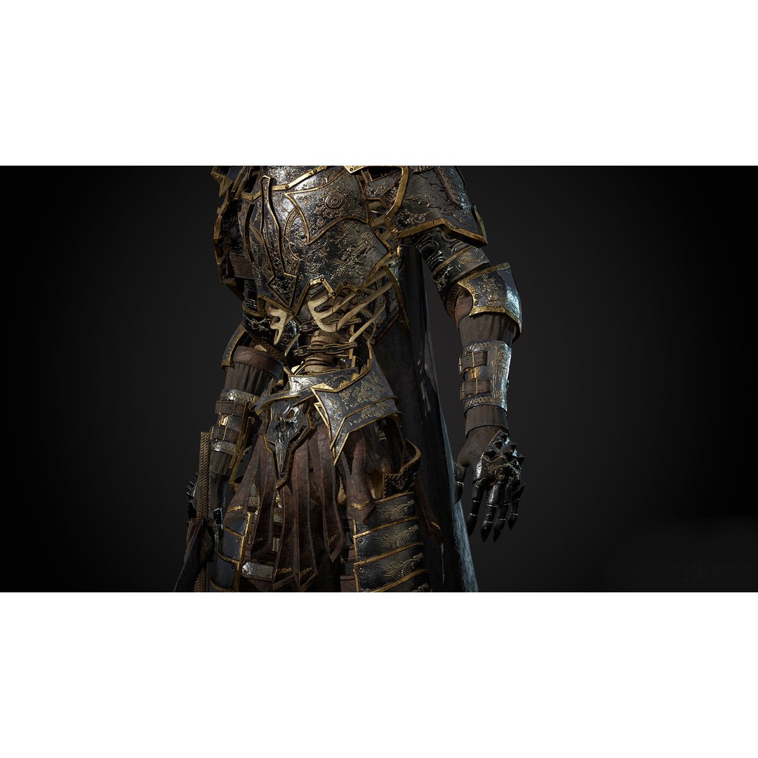 Skeleton Lord 3D Model – Low Poly Game Ready Character, FBX - View 8