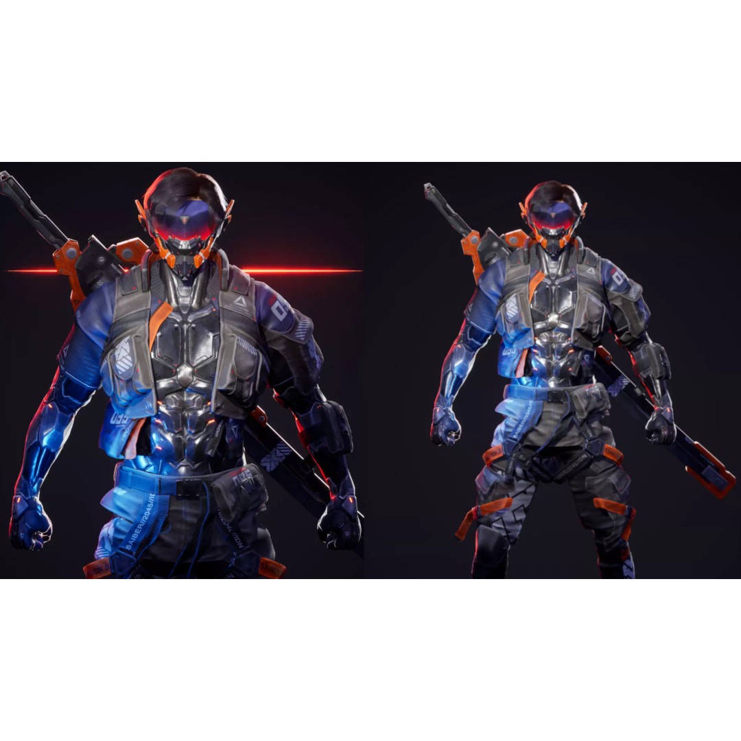 Cyberpunk Street Boy Character 3D Model – Low Poly Rigged Game Asset, FBX - View 2