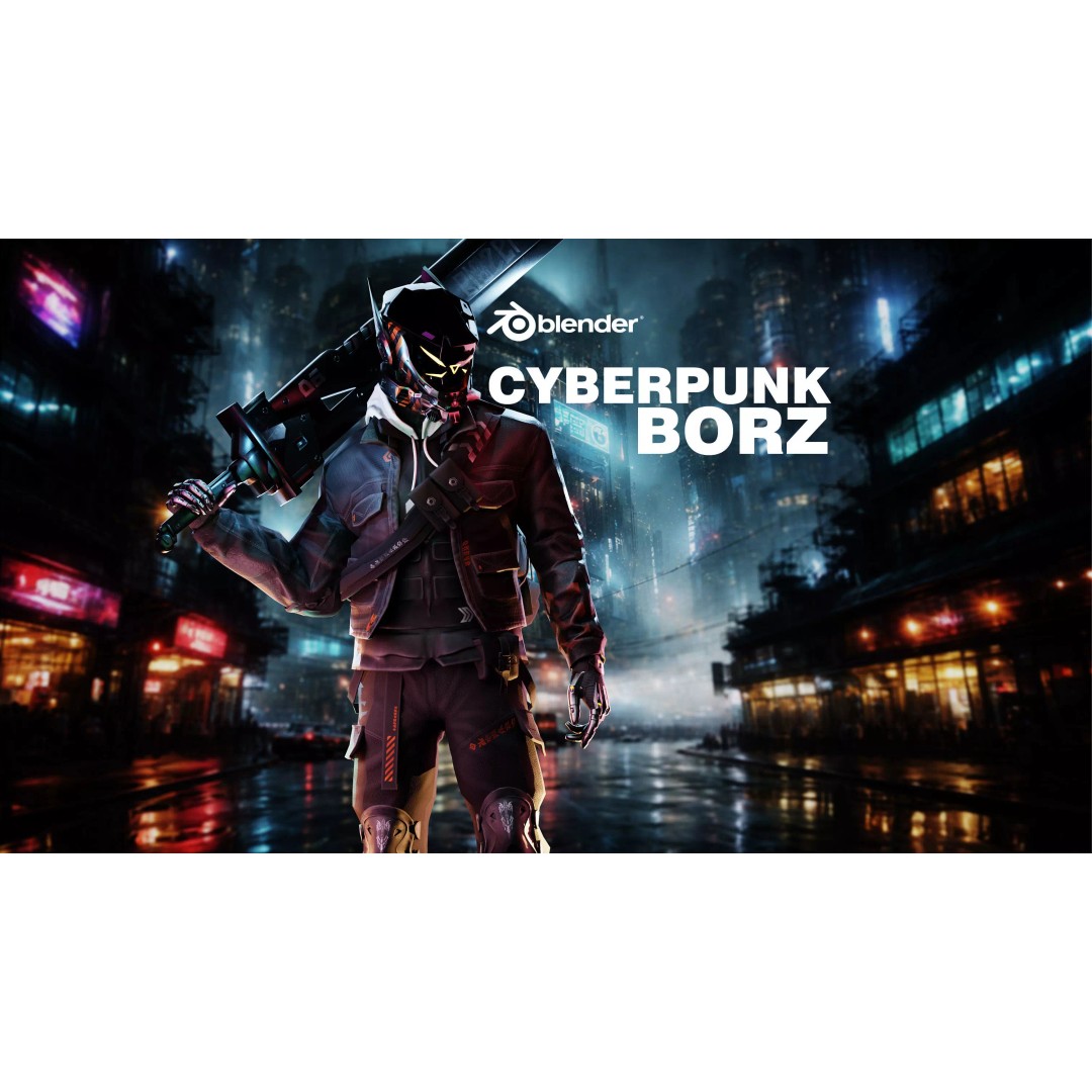 Cyberpunk Borz Robot 3D Model – Low Poly Rigged Asset, FBX - View 2