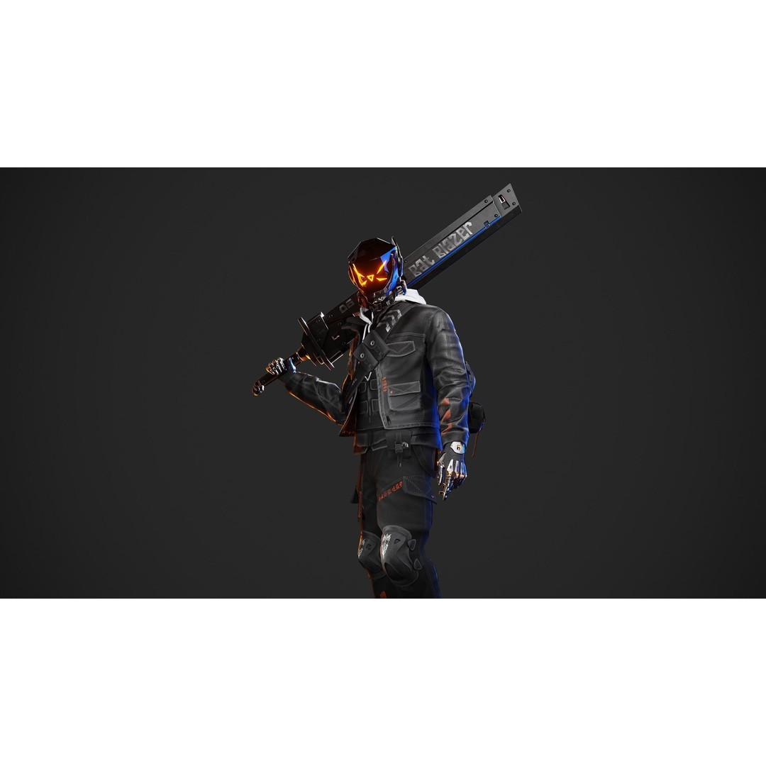 Cyberpunk Borz Robot 3D Model – Low Poly Rigged Asset, FBX - View 4
