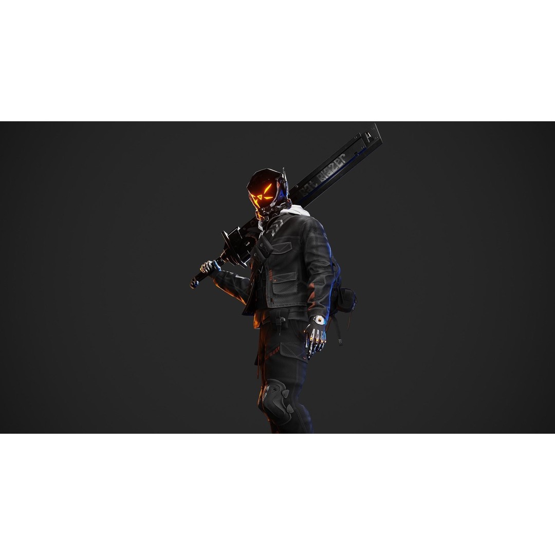 Cyberpunk Borz Robot 3D Model – Low Poly Rigged Asset, FBX - View 8