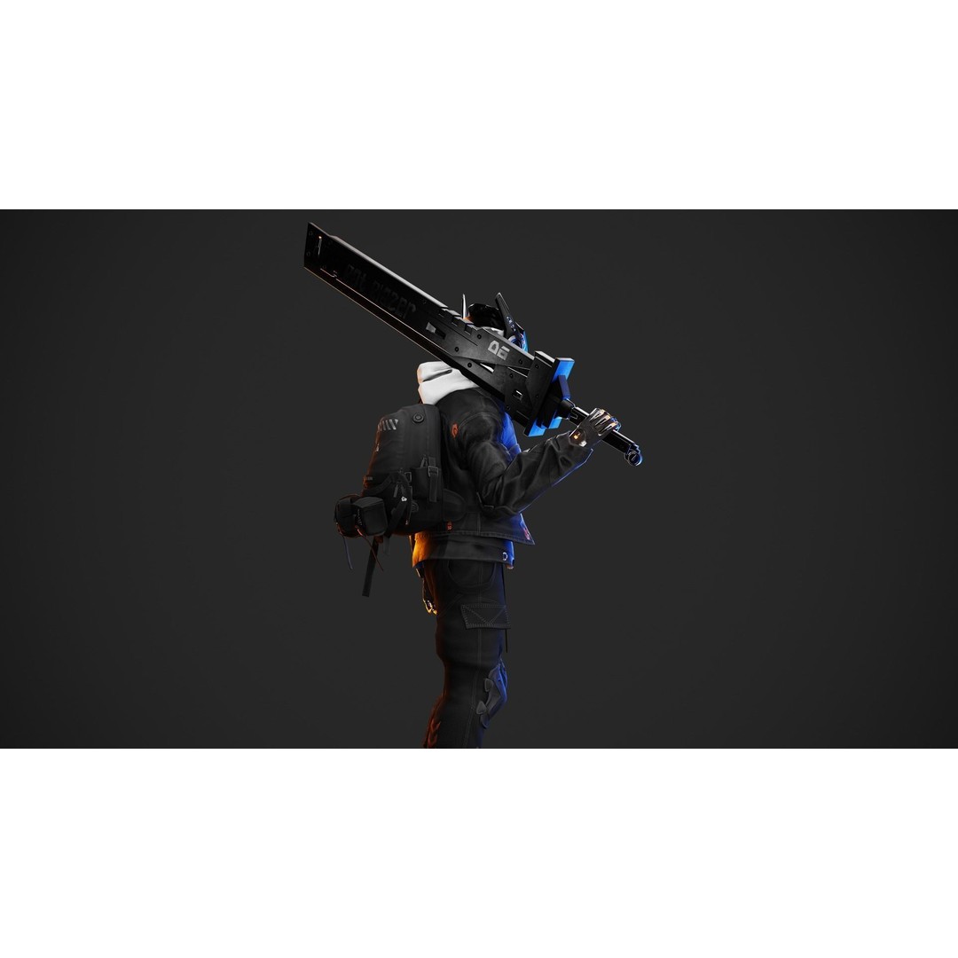Cyberpunk Borz Robot 3D Model – Low Poly Rigged Asset, FBX - View 9
