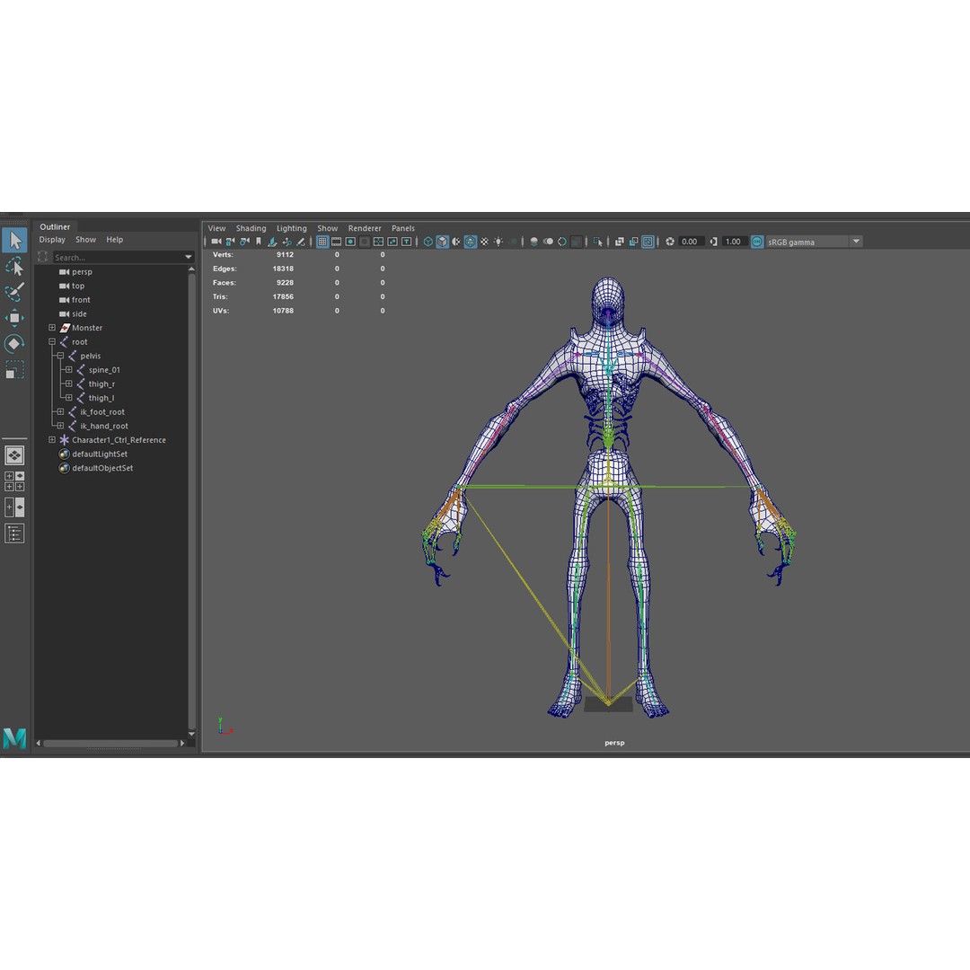 Monster 2 3D Model – Low Poly Rigged Character with PBR Textures