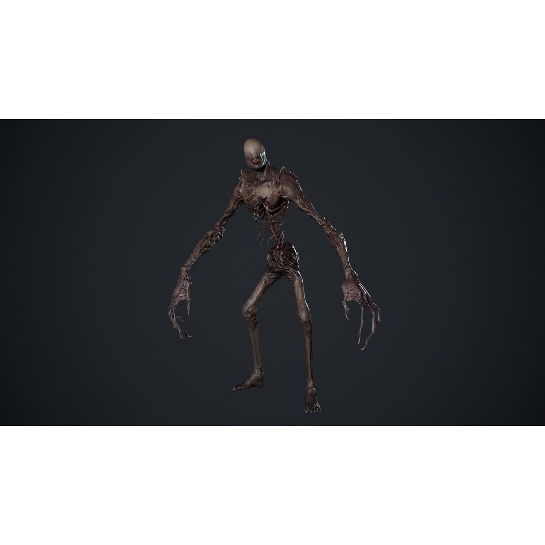 Monster 2 3D Model – Low Poly Rigged Character with PBR Textures - View 10