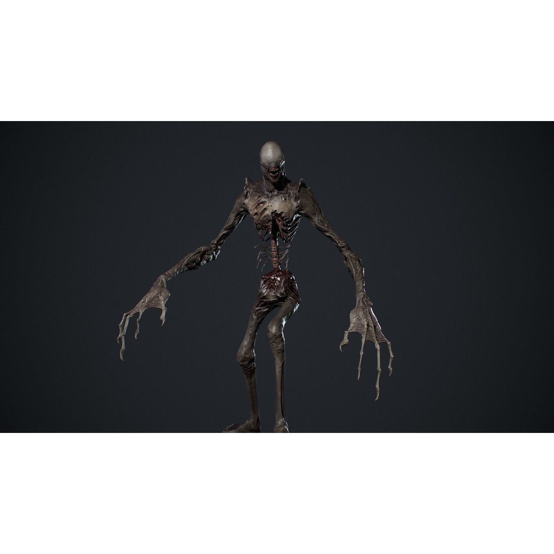 Monster 2 3D Model – Low Poly Rigged Character with PBR Textures - View 11