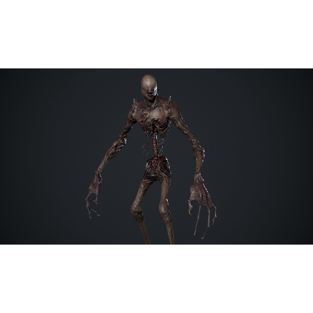 Monster 2 3D Model – Low Poly Rigged Character with PBR Textures - View 12