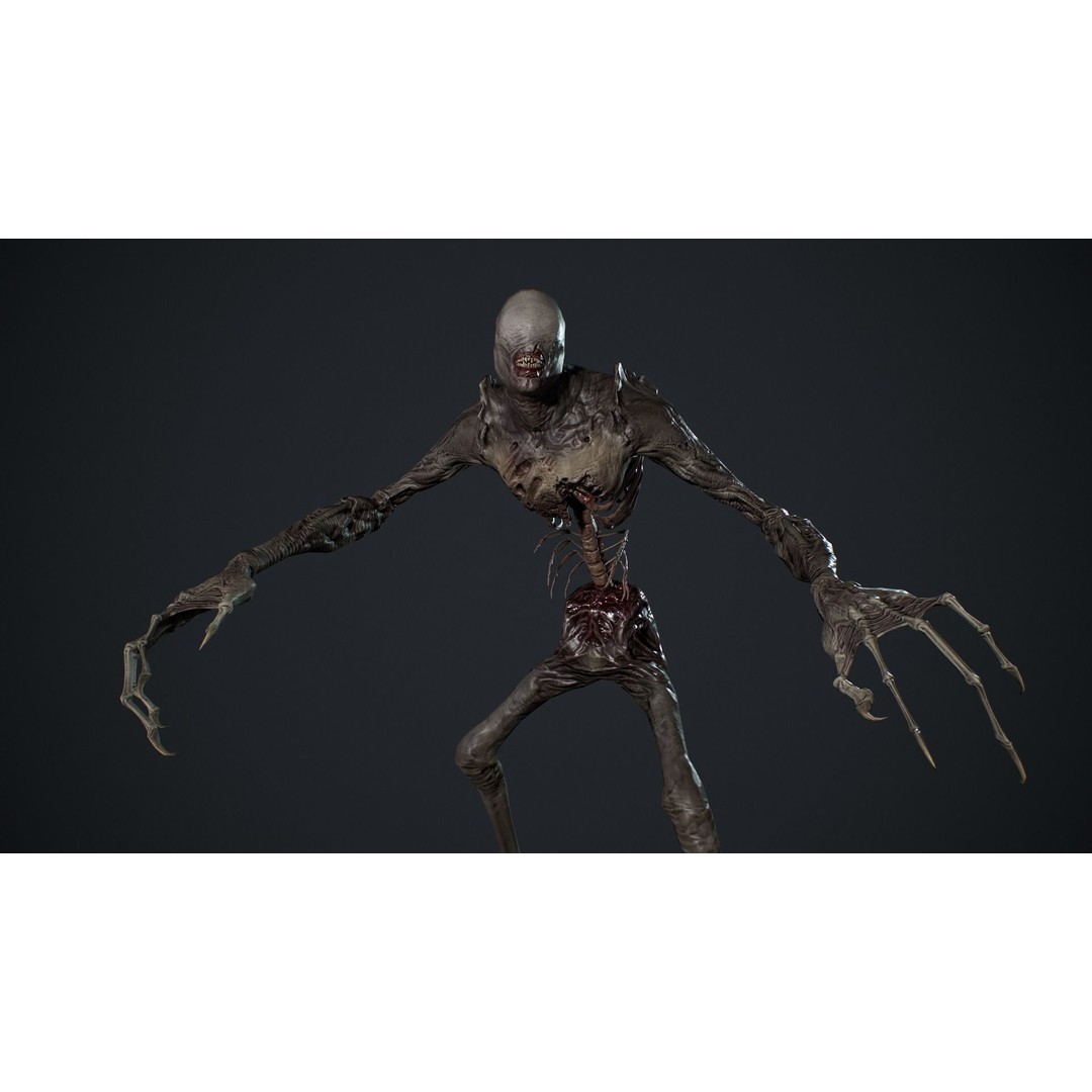 Monster 2 3D Model – Low Poly Rigged Character with PBR Textures - View 13