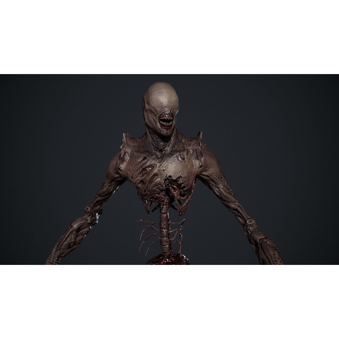 Monster 2 3D Model – Low Poly Rigged Character with PBR Textures - View 14