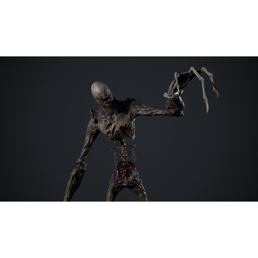 Monster 2 3D Model – Low Poly Rigged Character with PBR Textures - View 15