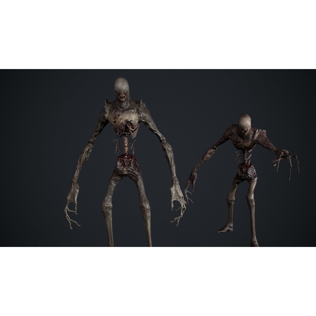 Monster 2 3D Model – Low Poly Rigged Character with PBR Textures - View 4