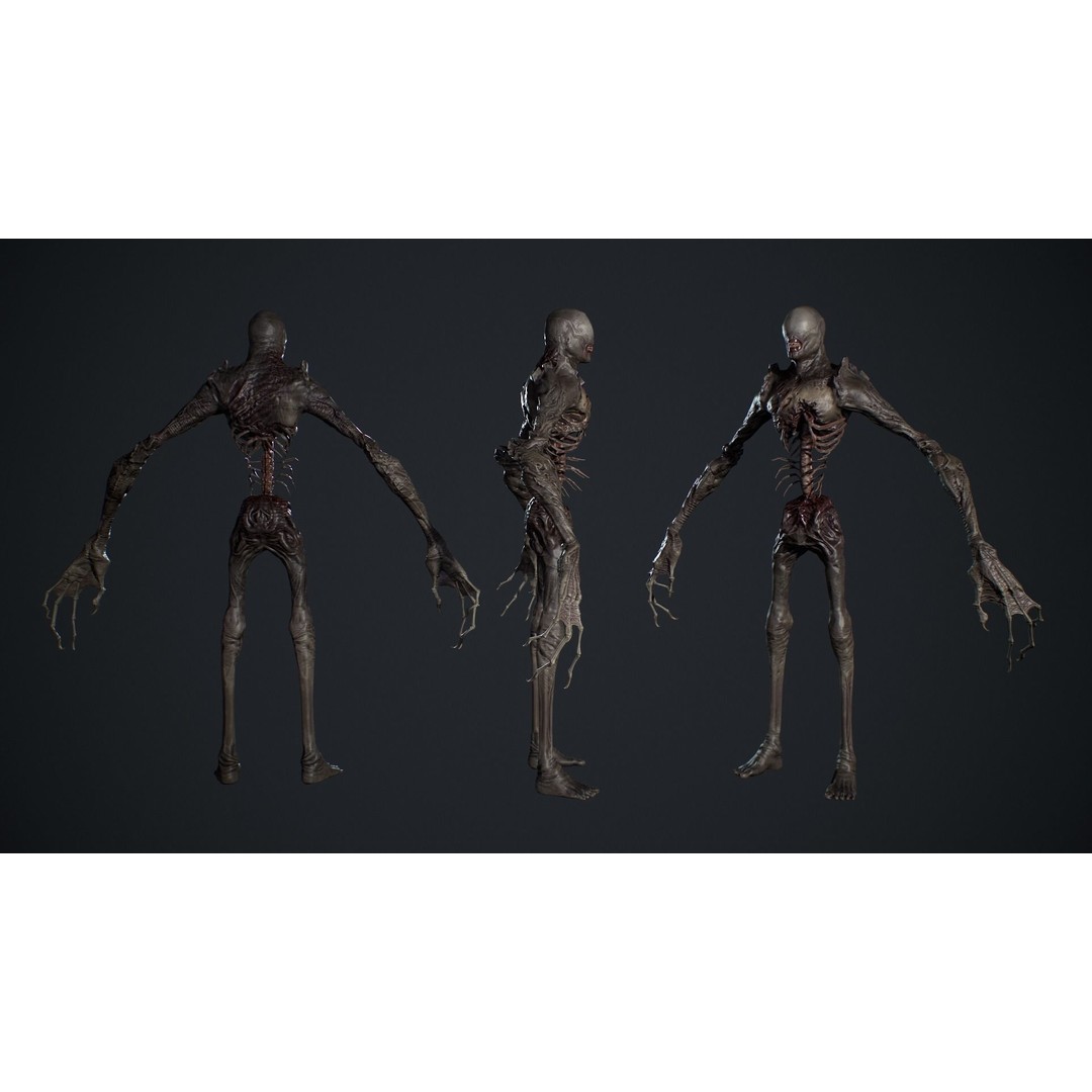 Monster 2 3D Model – Low Poly Rigged Character with PBR Textures - View 5
