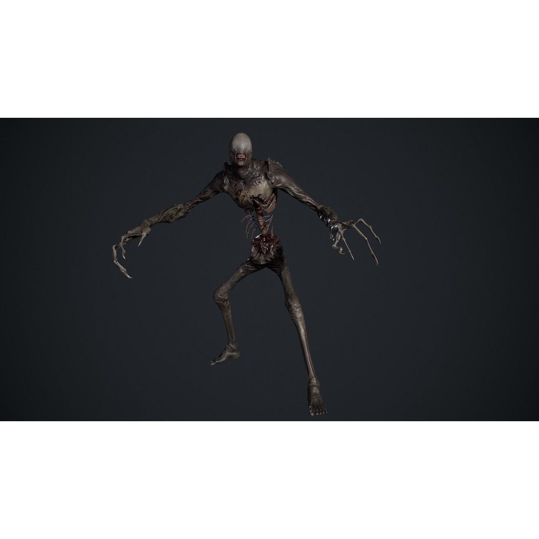 Monster 2 3D Model – Low Poly Rigged Character with PBR Textures - View 8