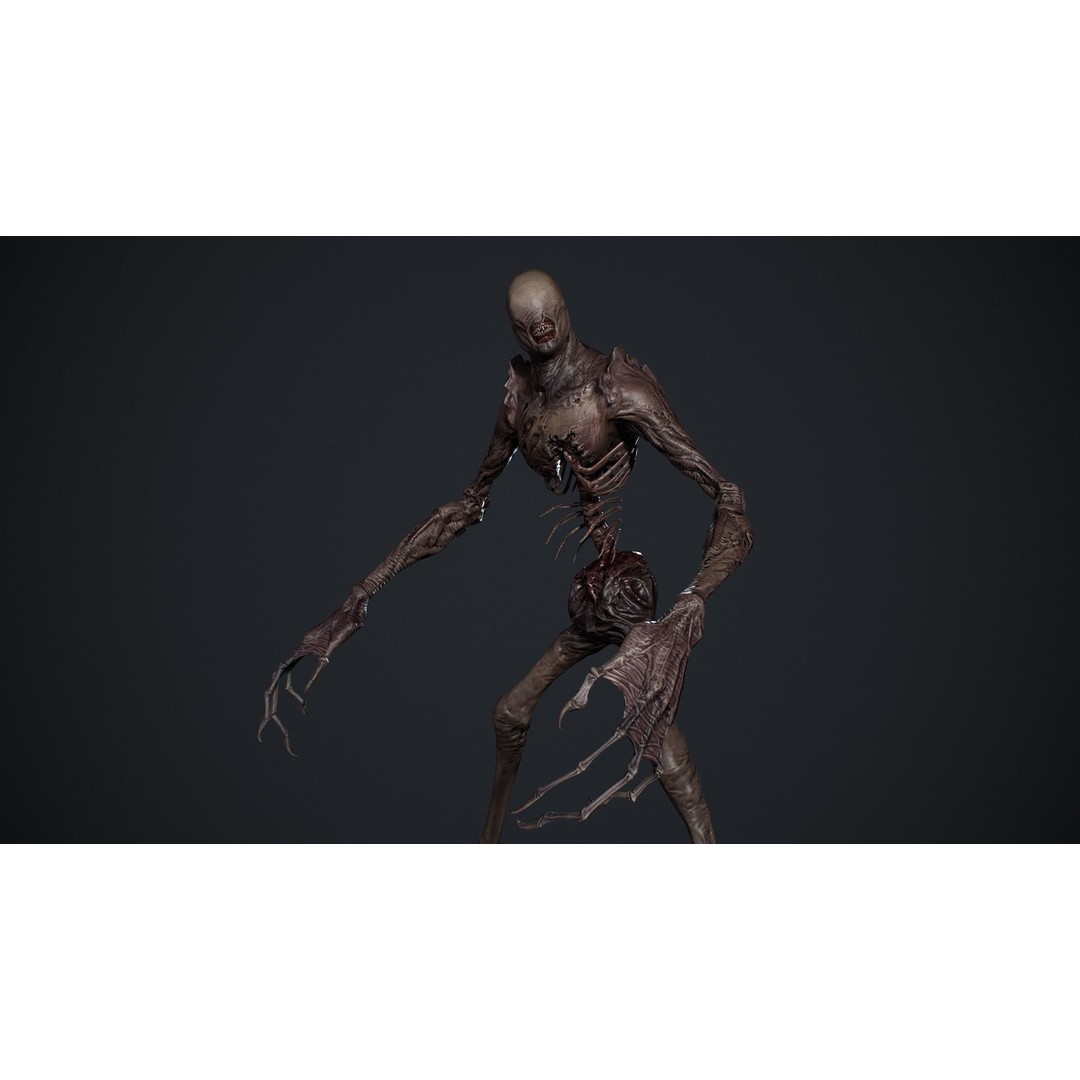 Monster 2 3D Model – Low Poly Rigged Character with PBR Textures - View 9