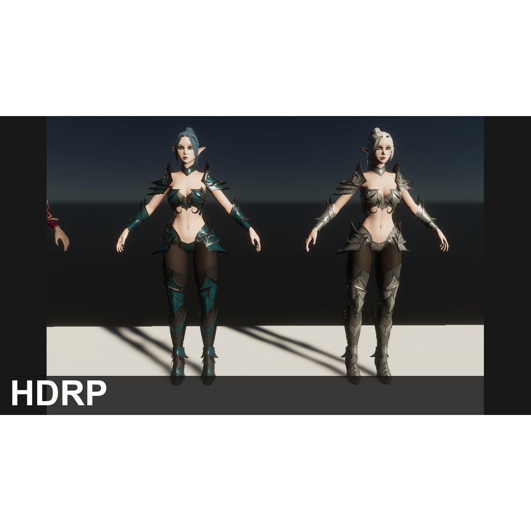 Dark Elf Assassin 3D Model – Low Poly Rigged Character, FBX