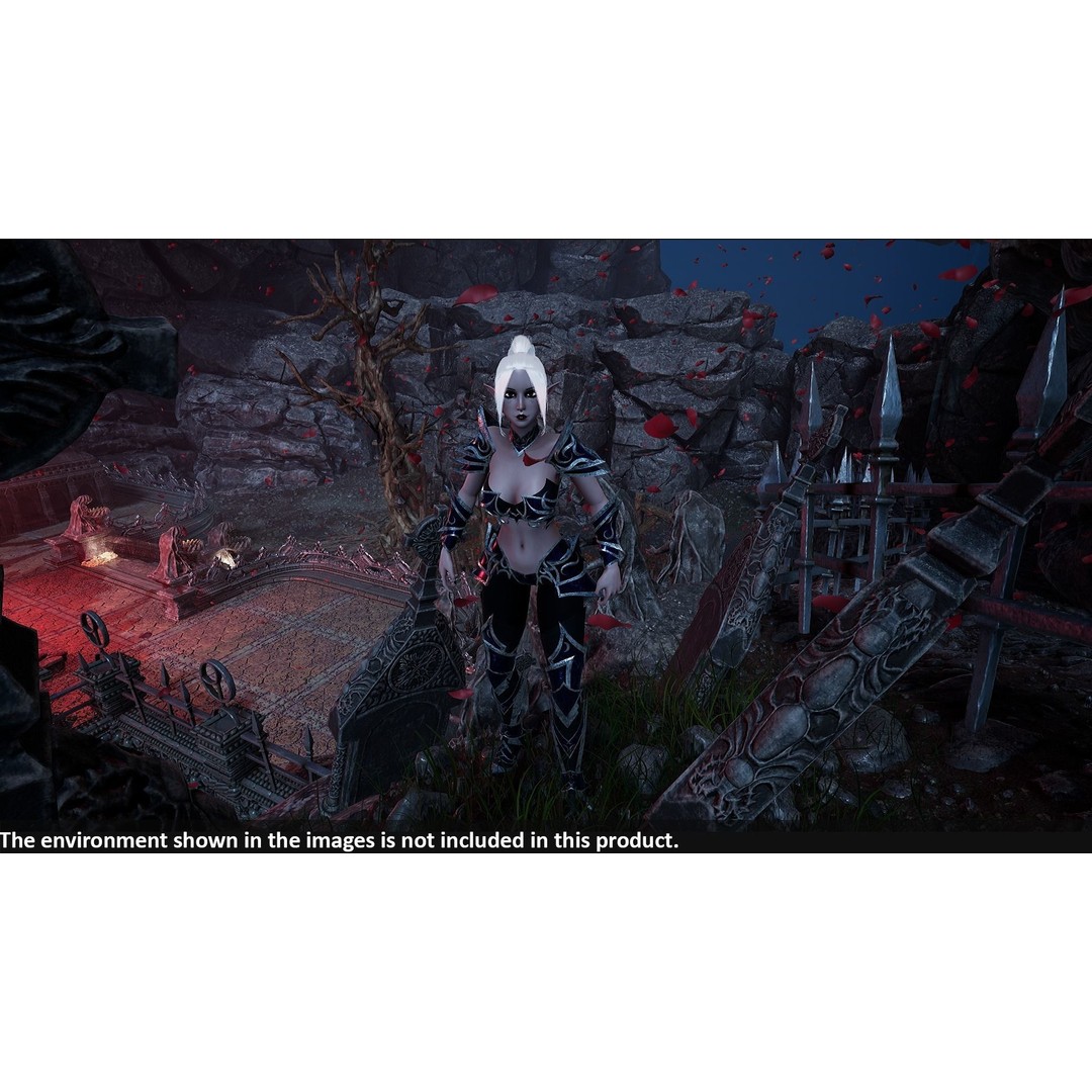 Dark Elf Assassin 3D Model – Low Poly Rigged Character, FBX - View 10