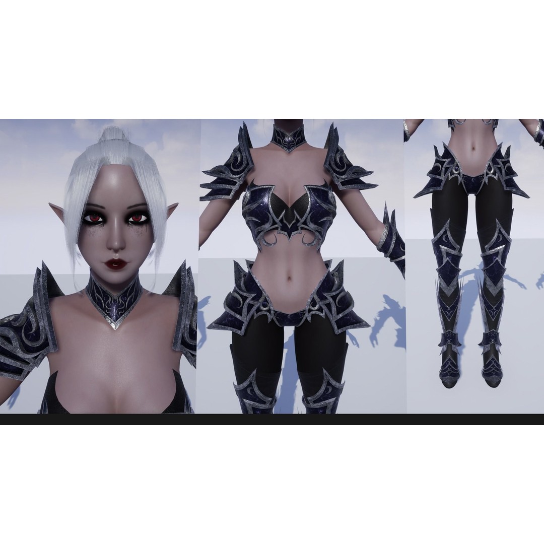 Dark Elf Assassin 3D Model – Low Poly Rigged Character, FBX - View 19