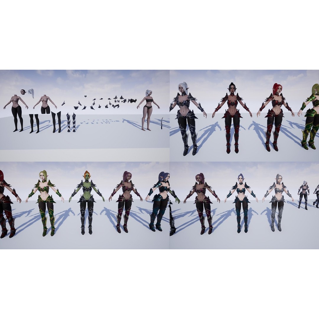 Dark Elf Assassin 3D Model – Low Poly Rigged Character, FBX - View 20