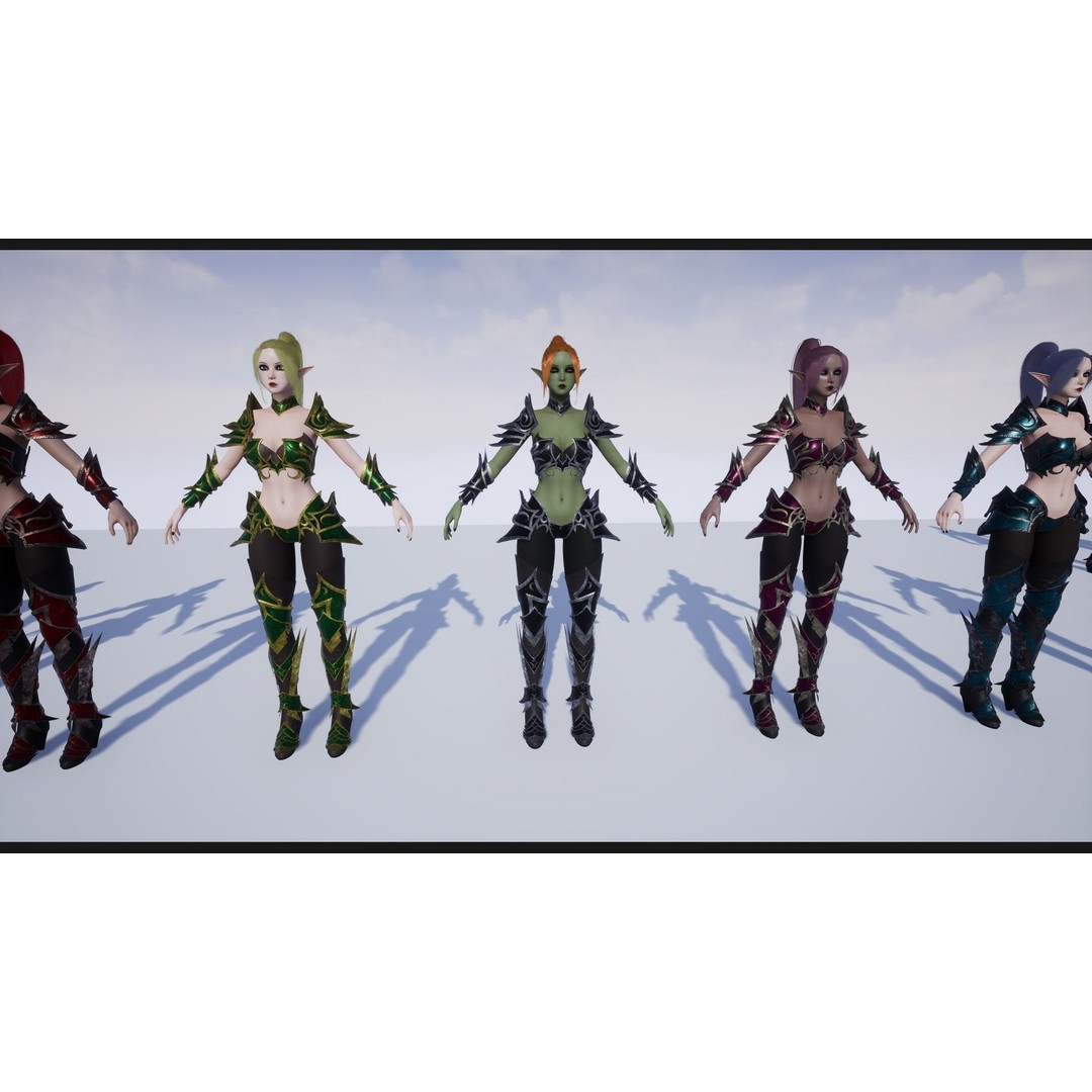 Dark Elf Assassin 3D Model – Low Poly Rigged Character, FBX - View 22
