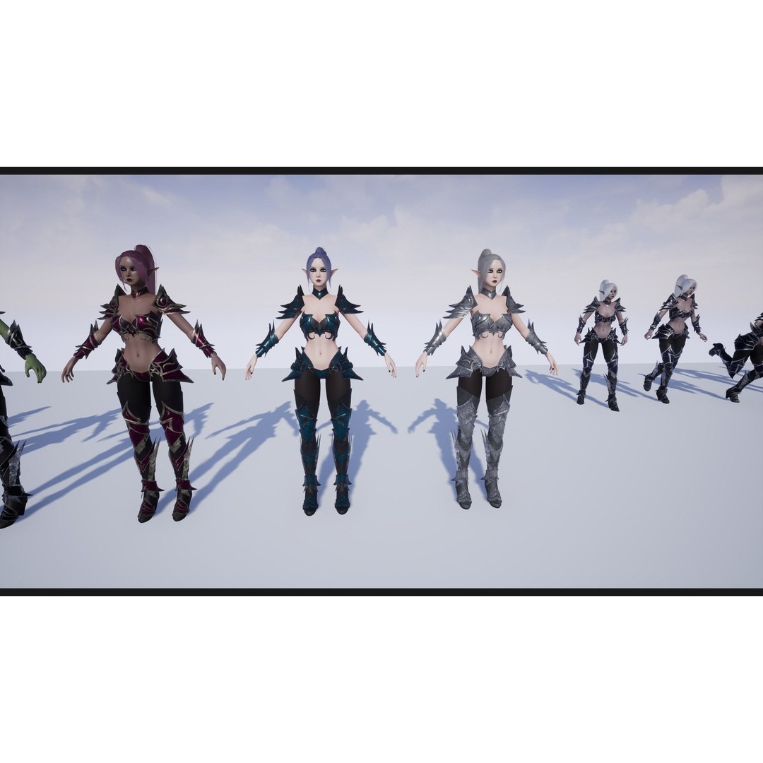 Dark Elf Assassin 3D Model – Low Poly Rigged Character, FBX - View 23
