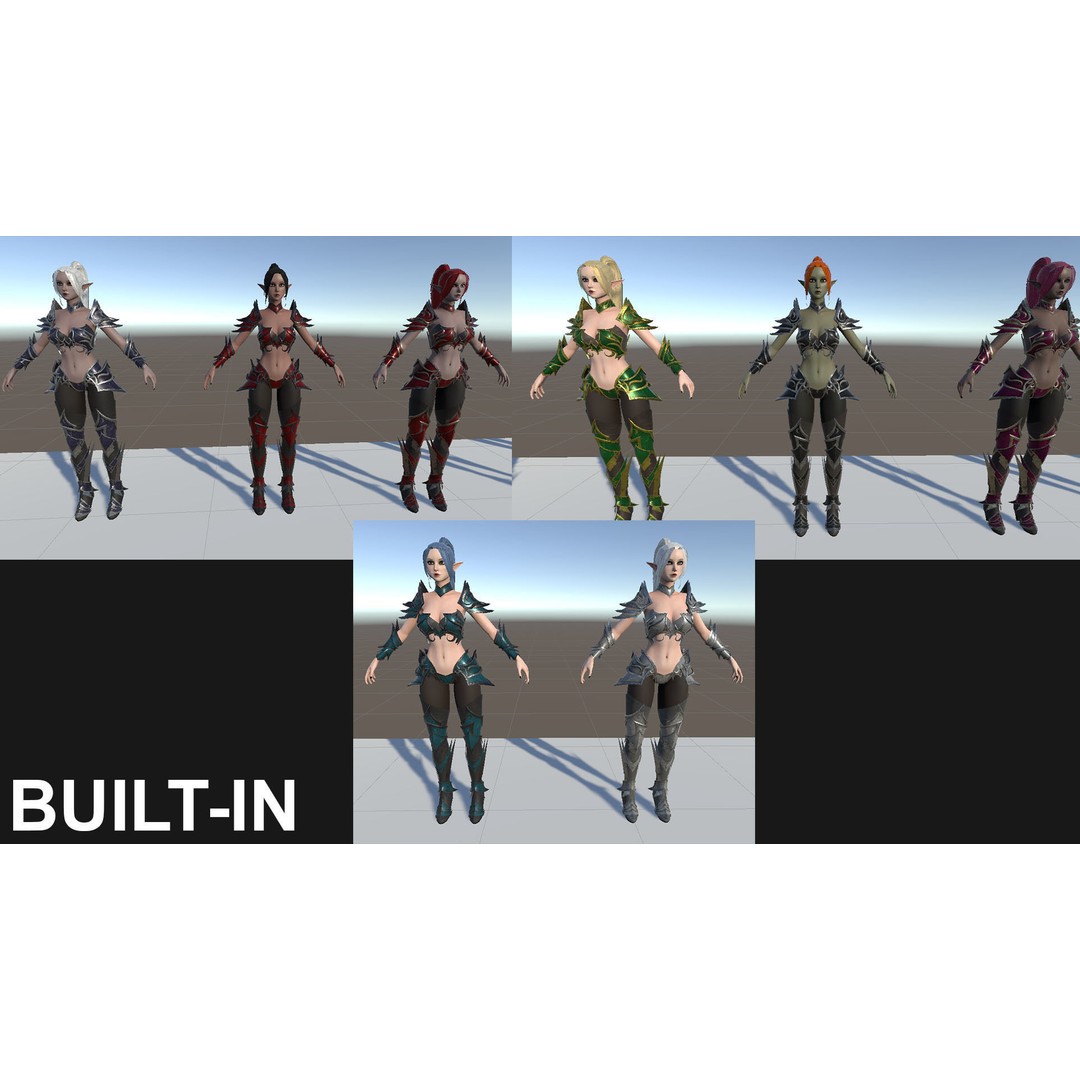 Dark Elf Assassin 3D Model – Low Poly Rigged Character, FBX - View 25