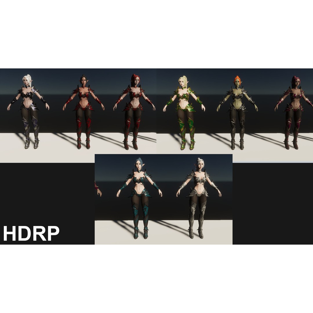 Dark Elf Assassin 3D Model – Low Poly Rigged Character, FBX - View 27