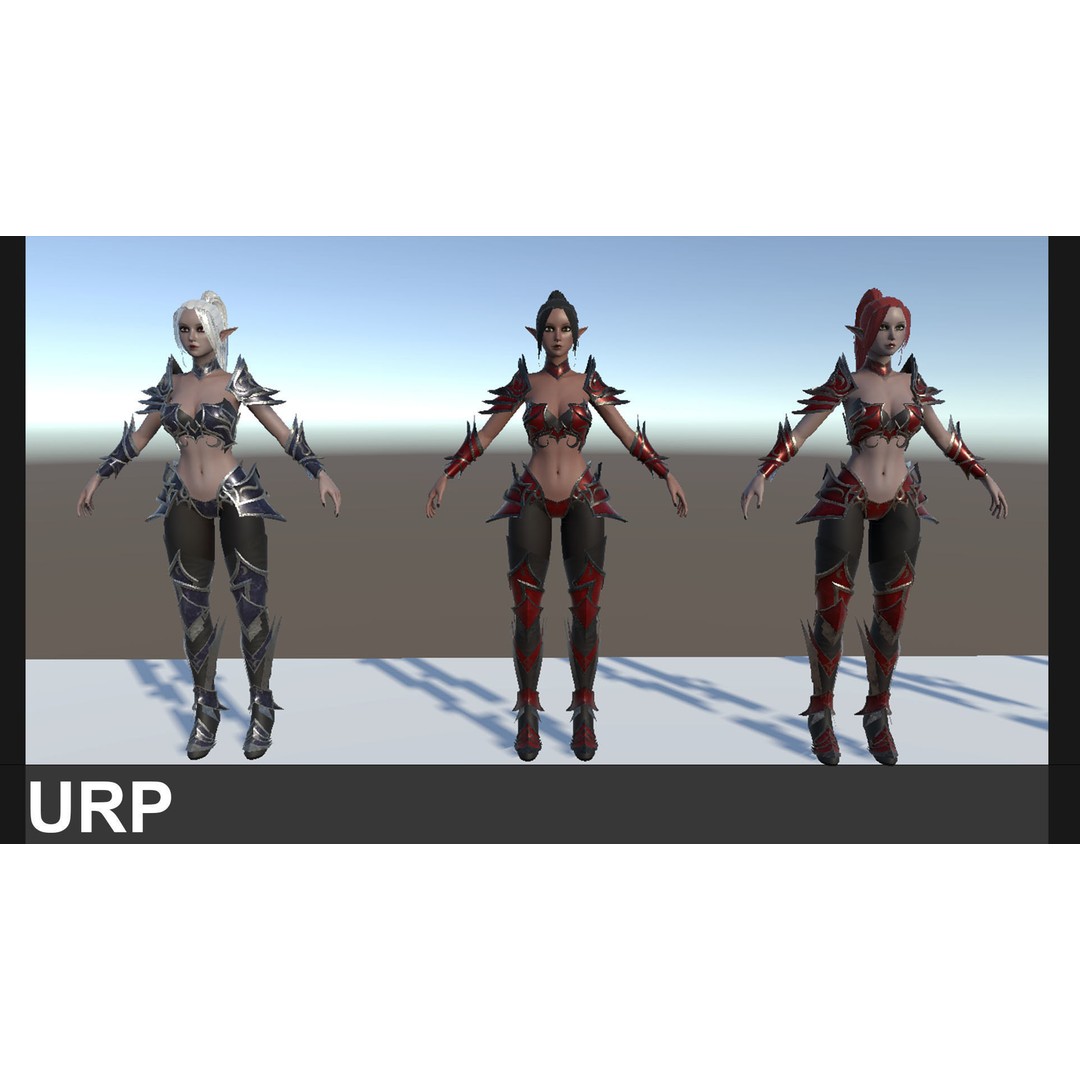 Dark Elf Assassin 3D Model – Low Poly Rigged Character, FBX - View 31